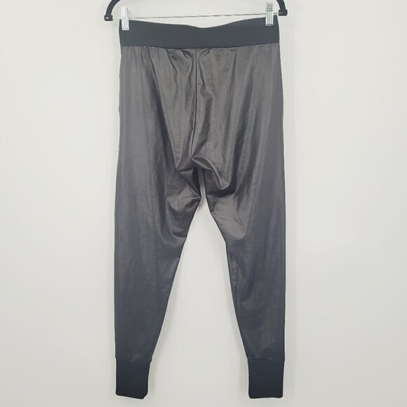 Vegan Leather Black Jogger - Picture 7 of 10